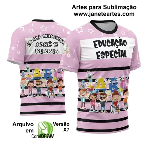 Arte Vetor Camisa Educação Especial