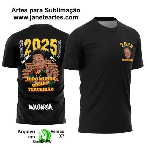 Arte Vetor Camiseta Chris - Uniforme Concluintes 2025 - 3º Ano - Todo Mundo Odeia o Terceirão