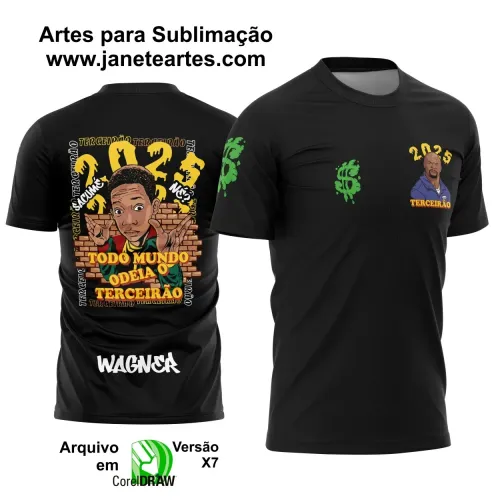 Arte Vetor Camiseta Chris - Uniforme Concluintes 2025 - 3º Ano - Todo Mundo Odeia o Terceirão