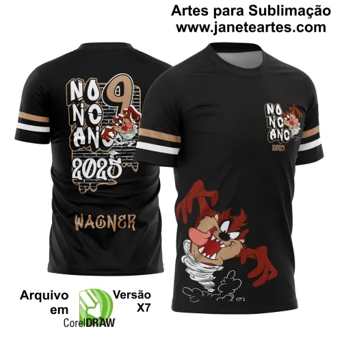 Arte Vetor Camiseta - Nono Ano Taz Mania 2025 – Formandos 9º Ano 2025