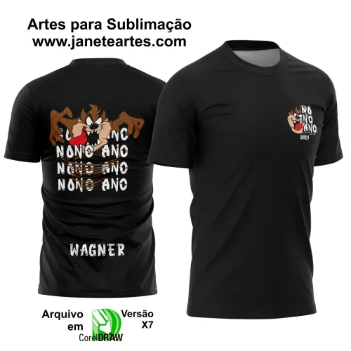 Arte Vetor Camiseta - Nono Ano Taz Mania 2025 – Formandos 9º Ano 2025