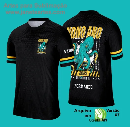 Arte Vetor Camiseta Polvo - Uniforme Concluintes 2025 - 9º Ano - Polvo