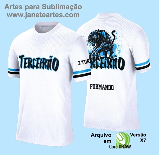 Arte Vetor Camiseta - Terceirão Pantera 2025 – Formandos 3º Ano 2025