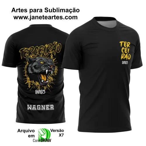 Arte Vetor Camiseta - Terceirão Pantera 2025 – Formandos 3º Ano 2025