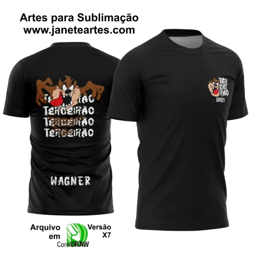 Arte Vetor Camiseta - Terceirão Taz Mania 2025 – Formandos 2025