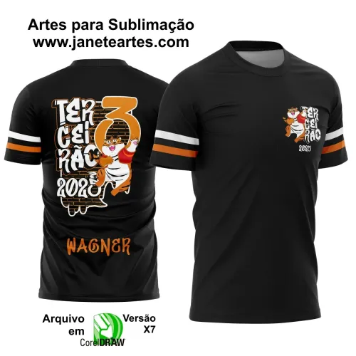 Arte Vetor Camiseta -  Terceirão Tigrinho 2025 – Formandos 2025