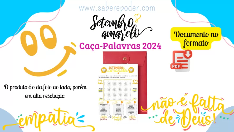 Caça-Palavras – Setembro Amarelo 2024