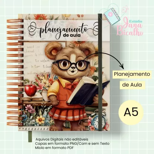 Caderno Planejamento A5 Professora – Jana