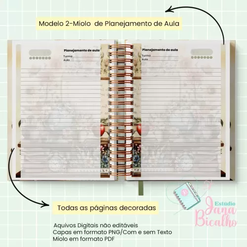 Caderno Planejamento A5 Professora – Jana