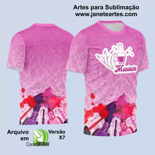 Estampa Camiseta - Profissão - Manicure