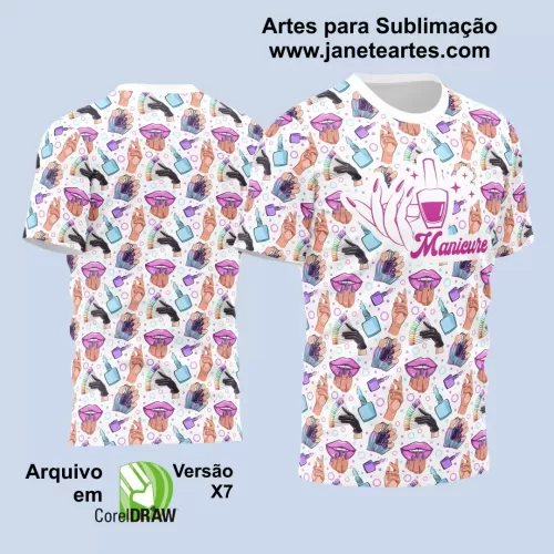 Estampa Camiseta - Profissão - Manicure