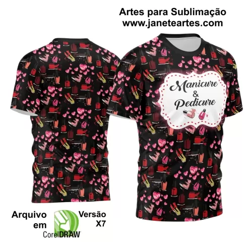 Estampa Camiseta - Profissão - Manicure