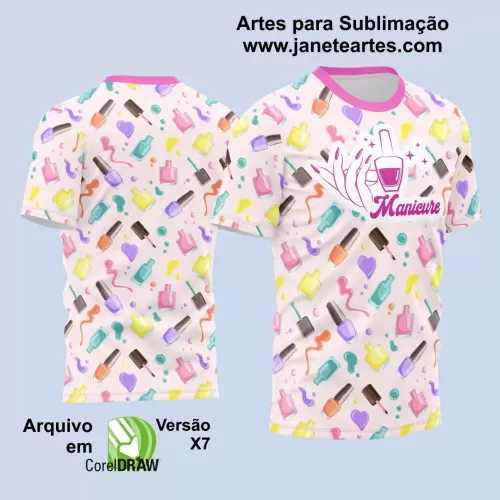 Estampa Camiseta - Profissão - Manicure