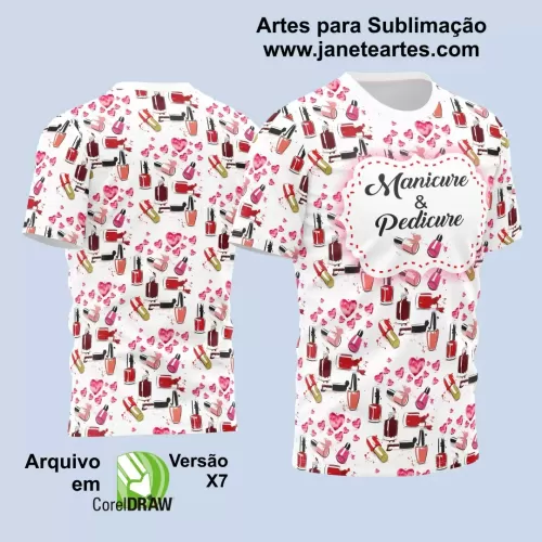 Estampa Camiseta - Profissão - Manicure