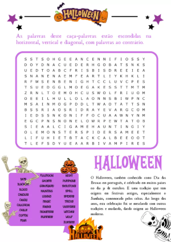 Halloween 2023 – Caça-palavras