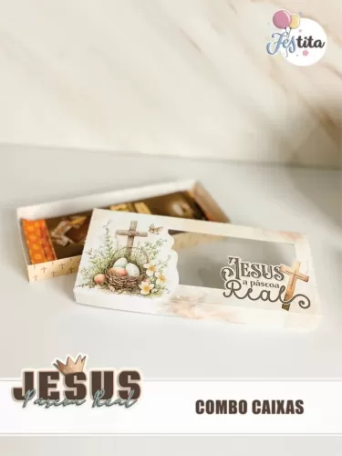 Jesus Páscoa Real – Kit Caixas Chocolates (Tita)