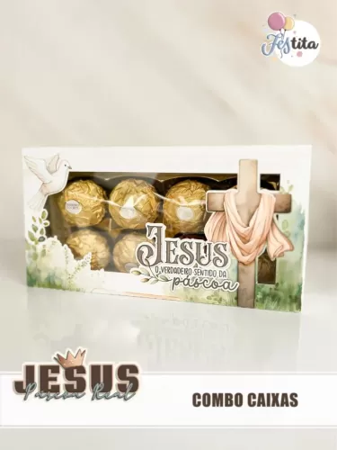 Jesus Páscoa Real – Kit Caixas Chocolates (Tita)