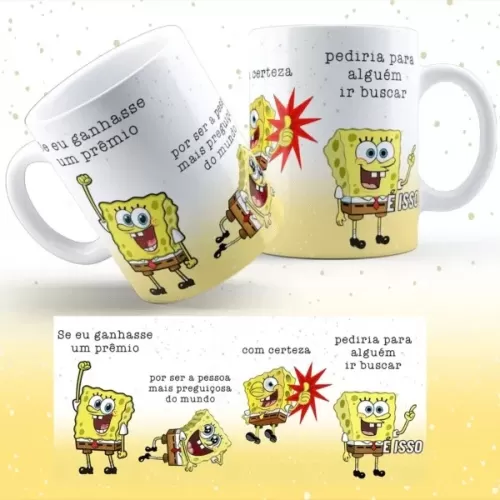 Kit Digital – Pack Animado Bob Esponja – Caneca Criativa