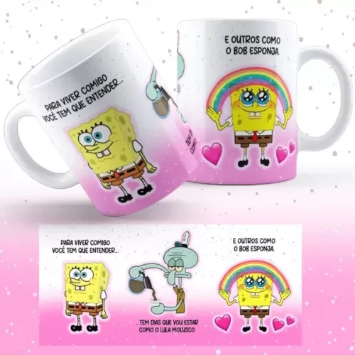 Kit Digital – Pack Animado Bob Esponja – Caneca Criativa