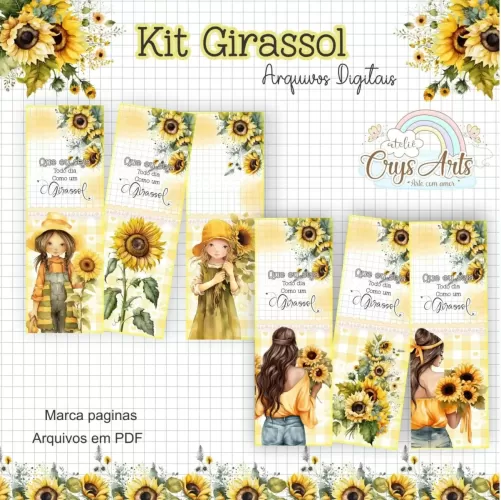 Kit Girassol – Encadernação – Ateliê Da Crys