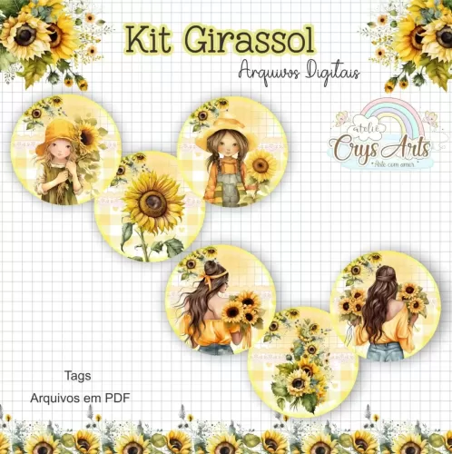 Kit Girassol – Encadernação – Ateliê Da Crys