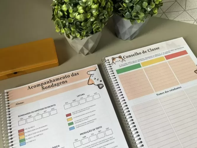 Planner Do Alfabetizador | Flores Roxas – Mundo Da Prô