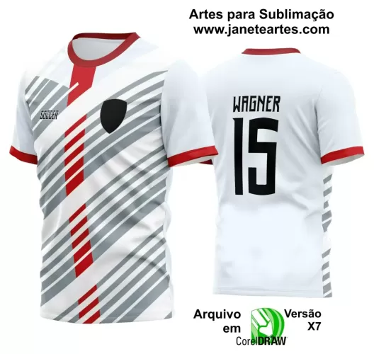 Template Camisa Branca - Jogos Internos 2024 - Time Amador - Futebol 2024