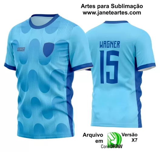 Template - Camisa Soccer Azul - Time Amador - Jogos Escolares - 2024 - 2025