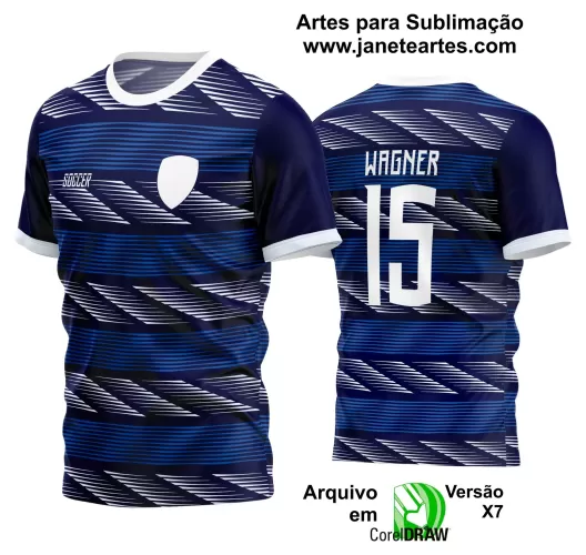 Template - Camisa Soccer Azul - Time Amador - Jogos Escolares - 2024 - 2025