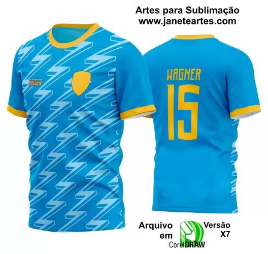 Template - Camisa Soccer Azul - Time Amador - Jogos Escolares - 2024 - 2025