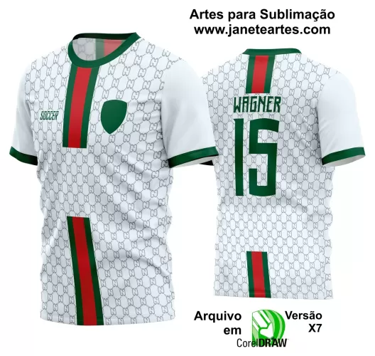 Template - Camisa Soccer Branca - Time Amador - Jogos Escolares - 2024 - 2025