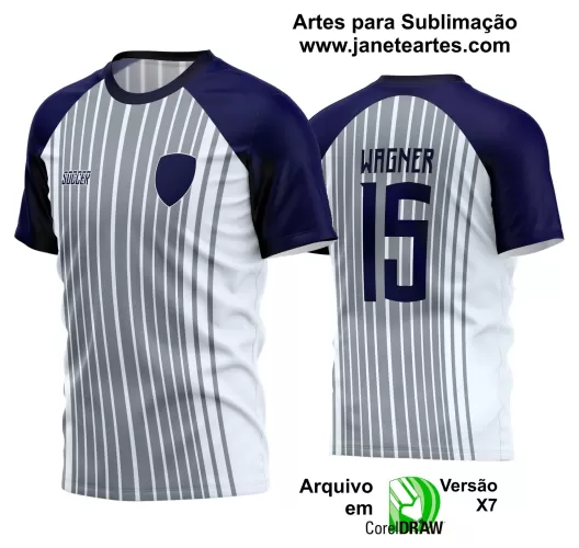 Template - Camisa Soccer Branca - Time Amador - Jogos Escolares - 2024 - 2025