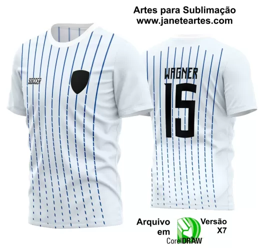 Template - Camisa Soccer Branca - Time Amador - Jogos Escolares - 2024 - 2025