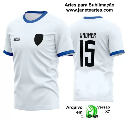 Template - Camisa Soccer Branca - Time Amador - Jogos Escolares - 2024 - 2025