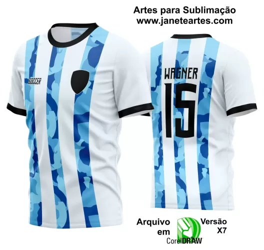 Template - Camisa Soccer Branca - Time Amador - Jogos Escolares - 2024 - 2025