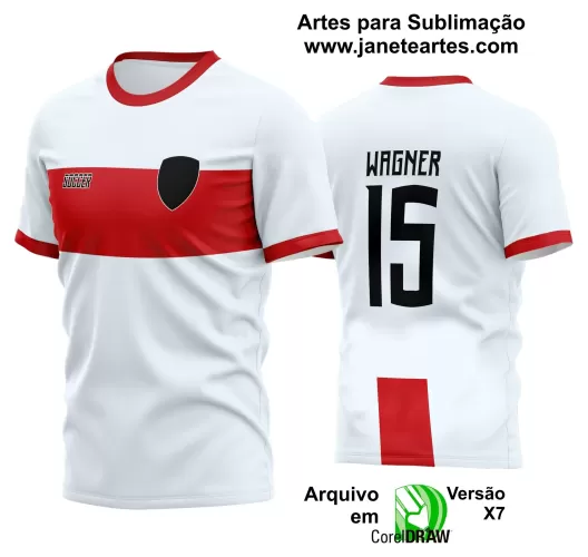 Template - Camisa Soccer Branca - Time Amador - Jogos Escolares - 2024 - 2025