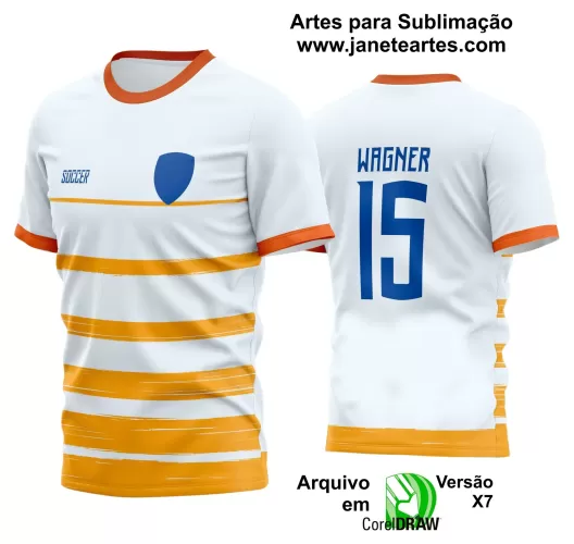 Template - Camisa Soccer Branca - Time Amador - Jogos Escolares - 2024 - 2025