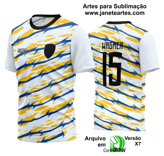 Template - Camisa Soccer Branca - Time Amador - Jogos Escolares - 2024 - 2025