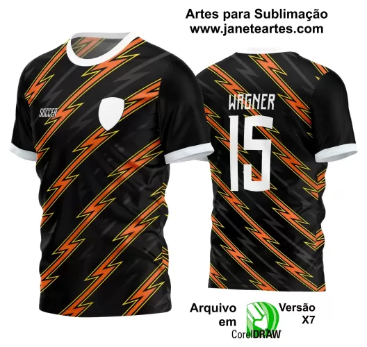 Template - Camisa Soccer Preta - Time Amador - Jogos Escolares - 2024 - 2025