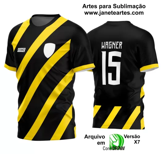 Template - Camisa Soccer Preta - Time Amador - Jogos Escolares - 2024 - 2025