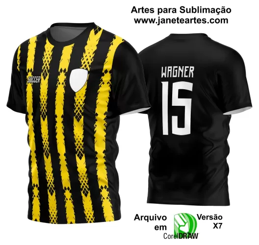 Template - Camisa Soccer Preta - Time Amador - Jogos Escolares - 2024 - 2025