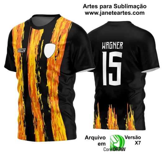 Template - Camisa Soccer Preta - Time Amador - Jogos Escolares - 2024 - 2025