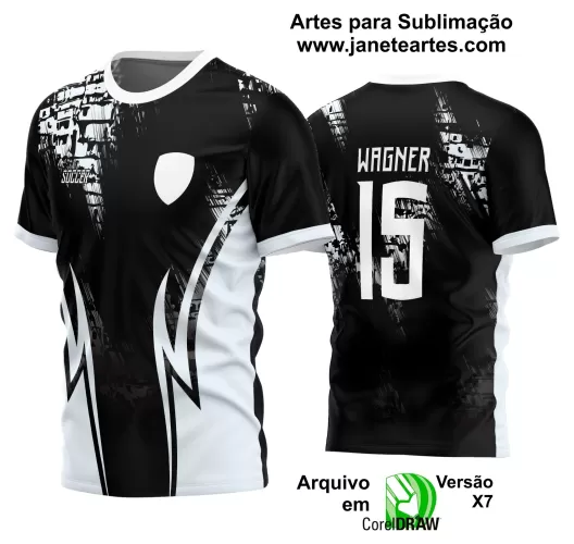 Template - Camisa Soccer Preta - Time Amador - Jogos Escolares - 2024 - 2025