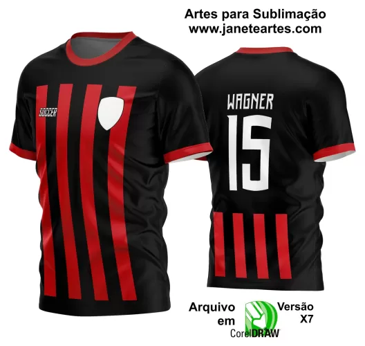 Template - Camisa Soccer - Time Amador - Jogos Escolares - 2024 - 2025