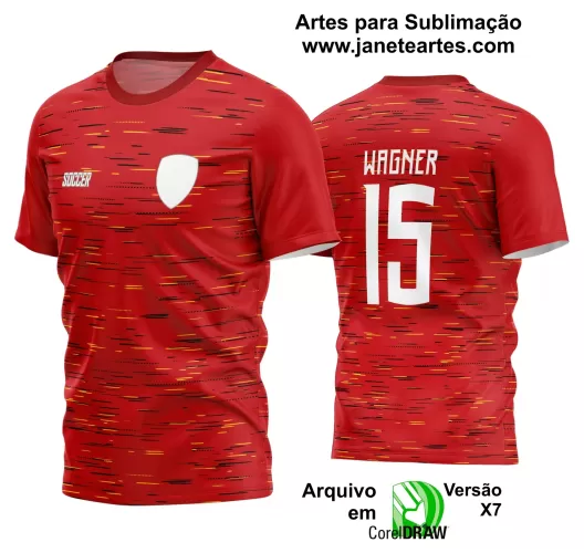 Template - Camisa Soccer - Time Amador - Jogos Escolares - 2024 - 2025