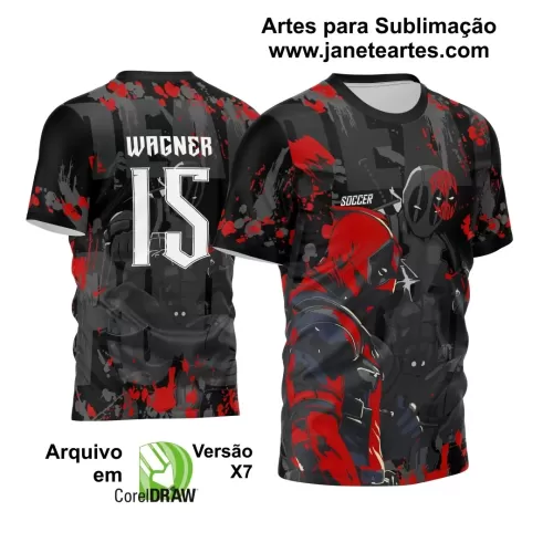 Template - Camisa de Interclasse - Jogos Internos - Deadpool - 2024 - 2025 