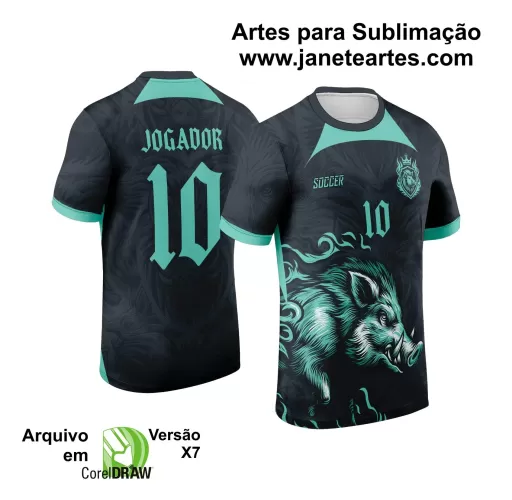 Template Camisa de Interclasse - Jogos Internos - Javali - 2024 - 2025 