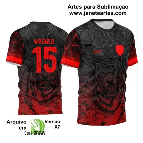 Template Camisa de Interclasse - Jogos Internos - Tigre - 2024 - 2025 