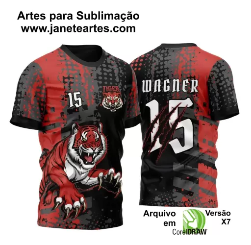 Template Camisa de Interclasse - Jogos Internos - Tigre - 2024 - 2025