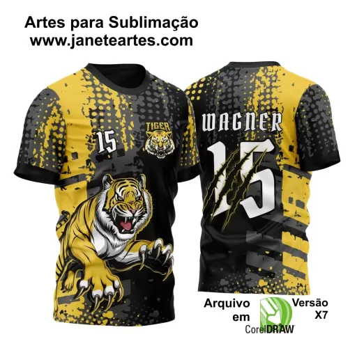 Template Camisa de Interclasse - Jogos Internos - Tigre - 2024 - 2025